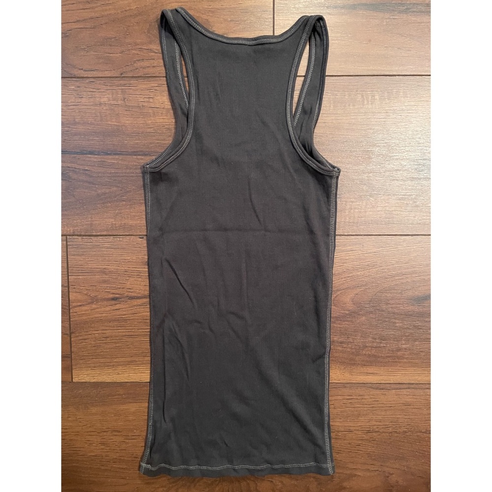 AEO Grey Ribbed Tank Top - Picture 3 of 3
